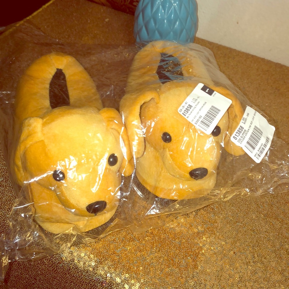 Dog Slippers (Light Brown)